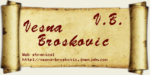 Vesna Brošković vizit kartica